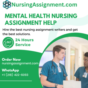 Mental Health Nursing Assignment Help